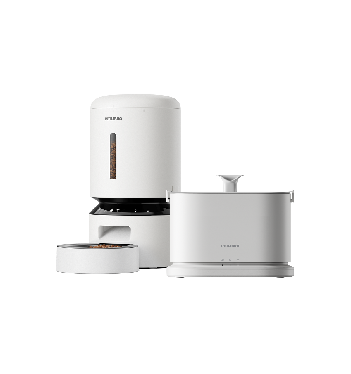 Petlibro PETLIBRO Brunnen und automatischer Futterspender in Weiß; Haustier-Zubehör für Katze neben Katzentoilette-Set, Produktfoto