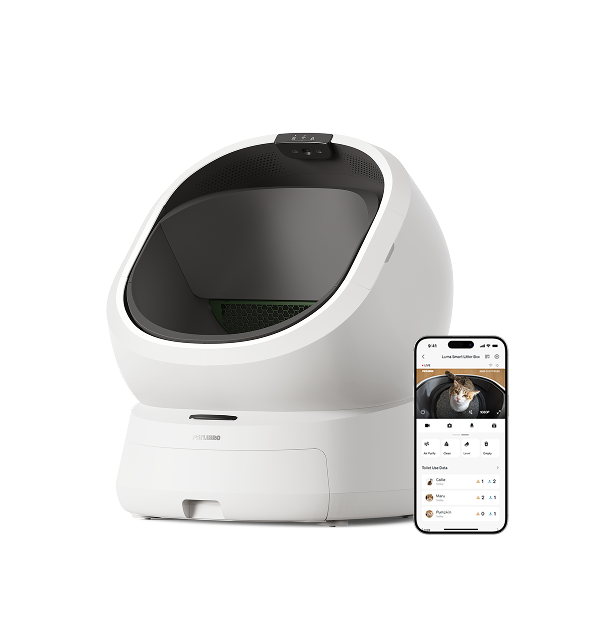 Petlibro PETLIBRO Katzentoilette weiß mit App, für Haustier Katze; Brunnen und automatischer Futterspender kompatibel, E-Commerce-Produktfoto