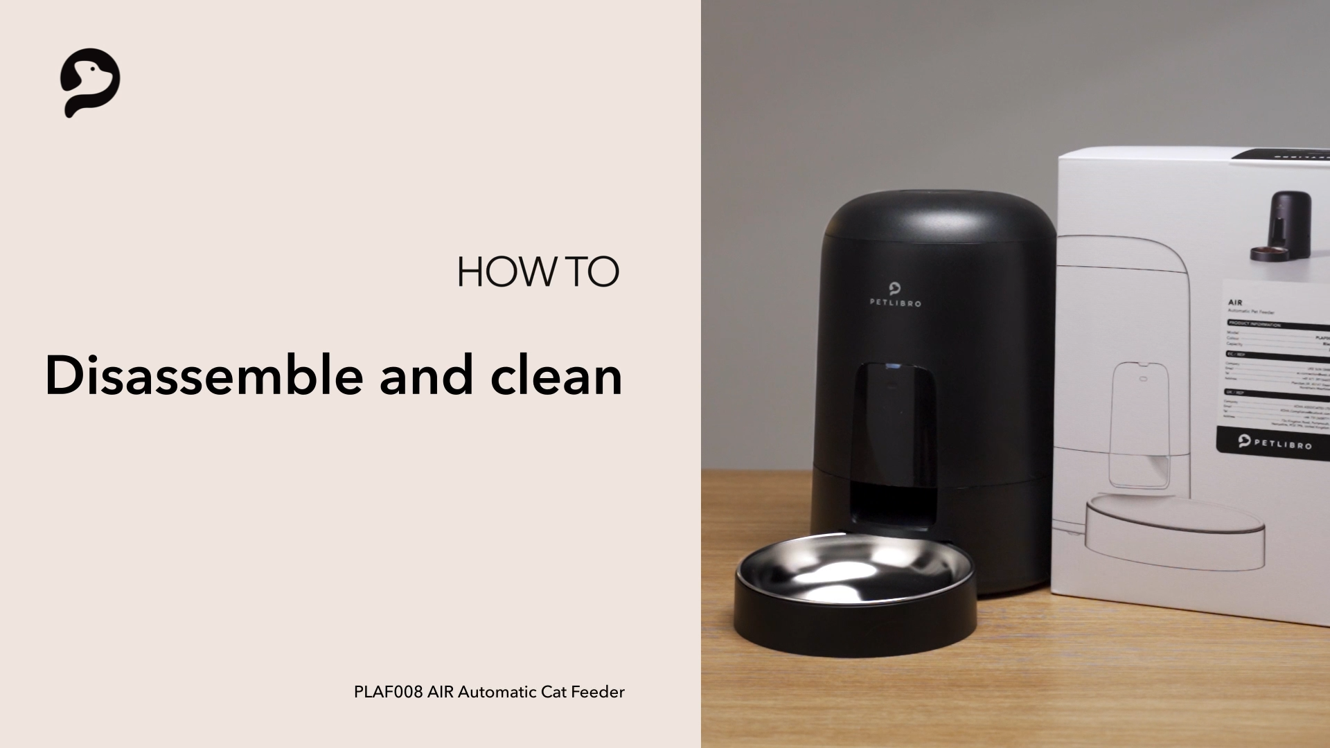 Petlibro PETLIBRO automatischer Futterspender schwarz mit Napf; How-to zur Reinigung, Haustier Katze, Brunnen und Katzentoilette erwähnt
