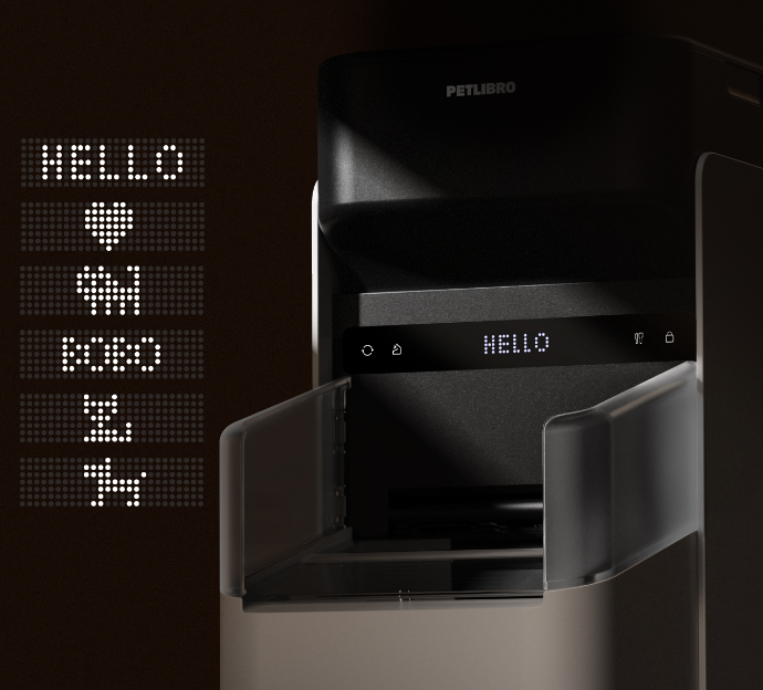 Petlibro PETLIBRO automatischer Futterspender in Schwarz mit LED-Display; Haustier-Setup für Katze, passend zu Brunnen und Katzentoilette
