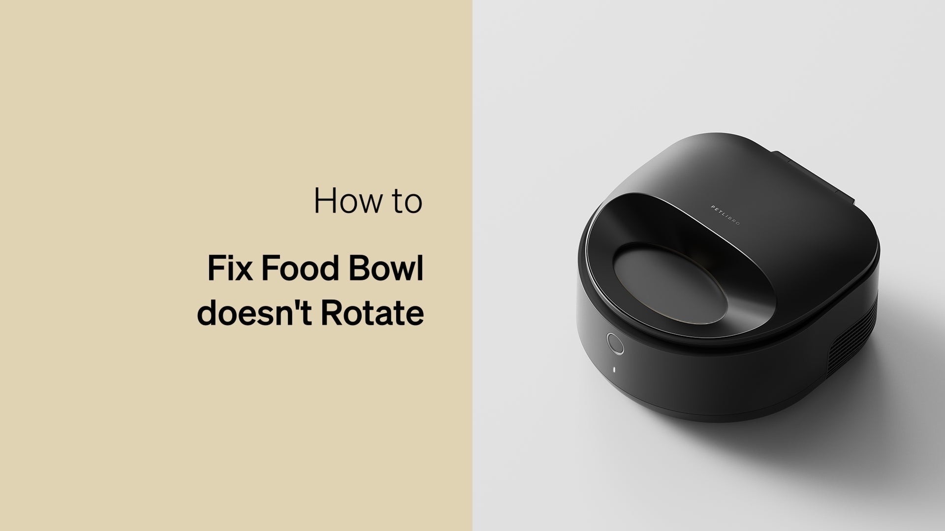 Petlibro PETLIBRO schwarzer automatischer Futterspender; Hinweis „Fix Food Bowl doesn't Rotate“, für Haustier Katze, Brunnen und Katzentoilette erwähnt