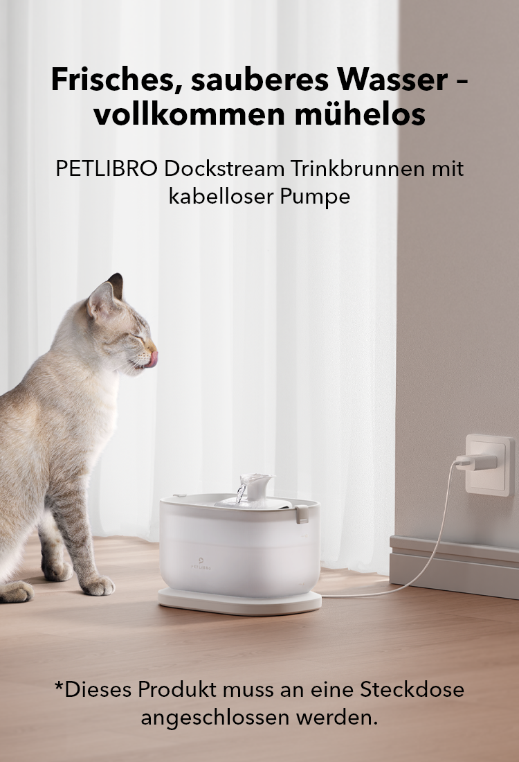 PETLIBRO Dockstream automatischer Katzenbrunnen mit Kabellose