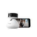 Petlibro PETLIBRO Haustier-Kamera weiß; Smartphone zeigt Katze, passend zu Brunnen, Katzentoilette und automatischer Futterspender