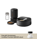 Petlibro PETLIBRO Brunnen, automatischer Futterspender und Katzentoilette fürs Haustier; schwarze Geräte mit App-Steuerung, Kamera-Geschenk