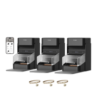 Petlibro smarter automatischer Futterspender in Schwarz mit transparentem Napf und App-Steuerung, inklusive drei Halsbändern