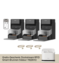 Petlibro schwarzer automatischer Futterspender mit RFID-Halsbändern und Smart-Brunnen als Gratis-Geschenk