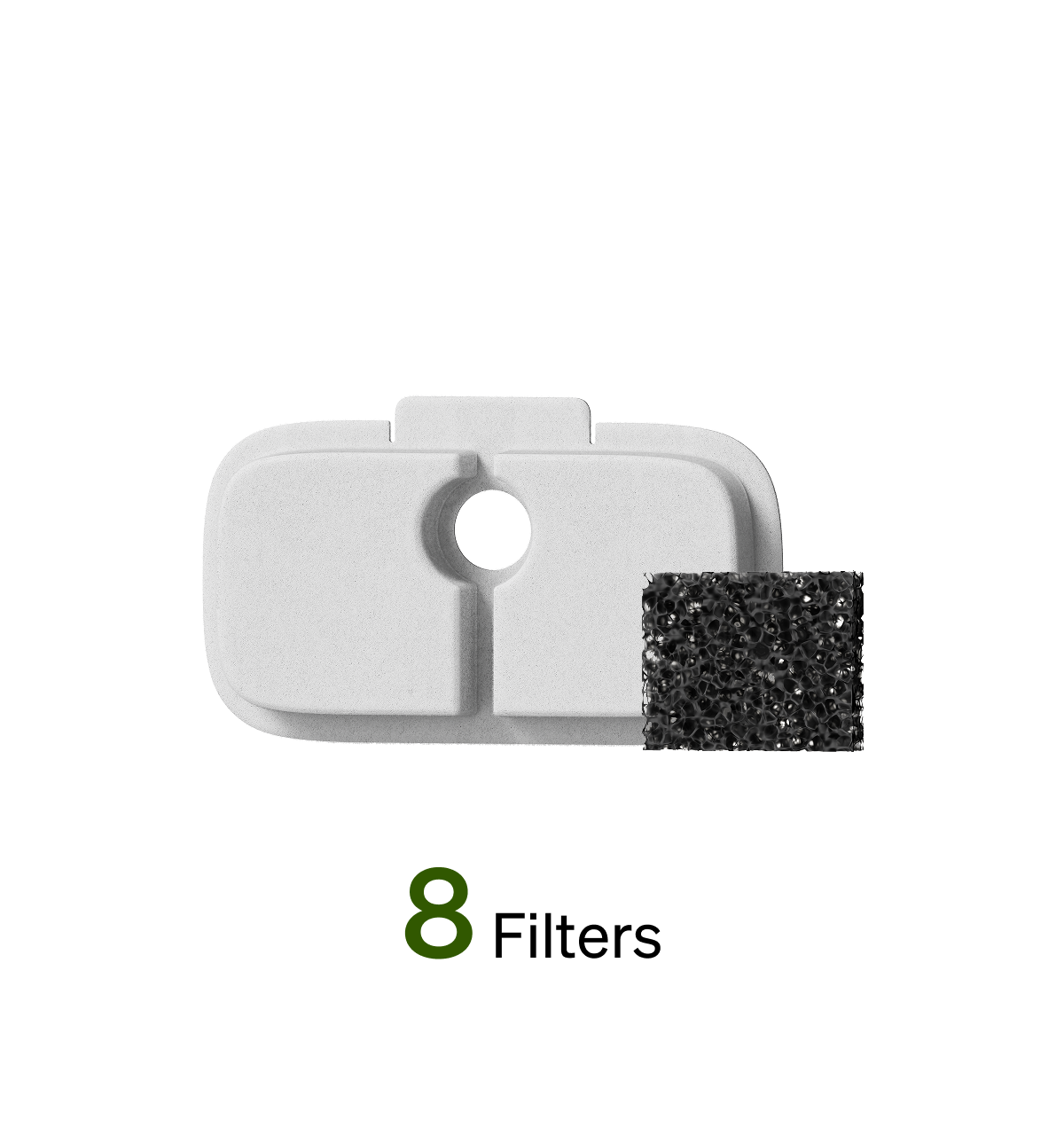 Petlibro PETLIBRO Brunnen-Filterpad weiß mit schwarzem Schwamm, Zubehör für Katze/Haustier, passend zu Katzentoilette, automatischer Futterspender
