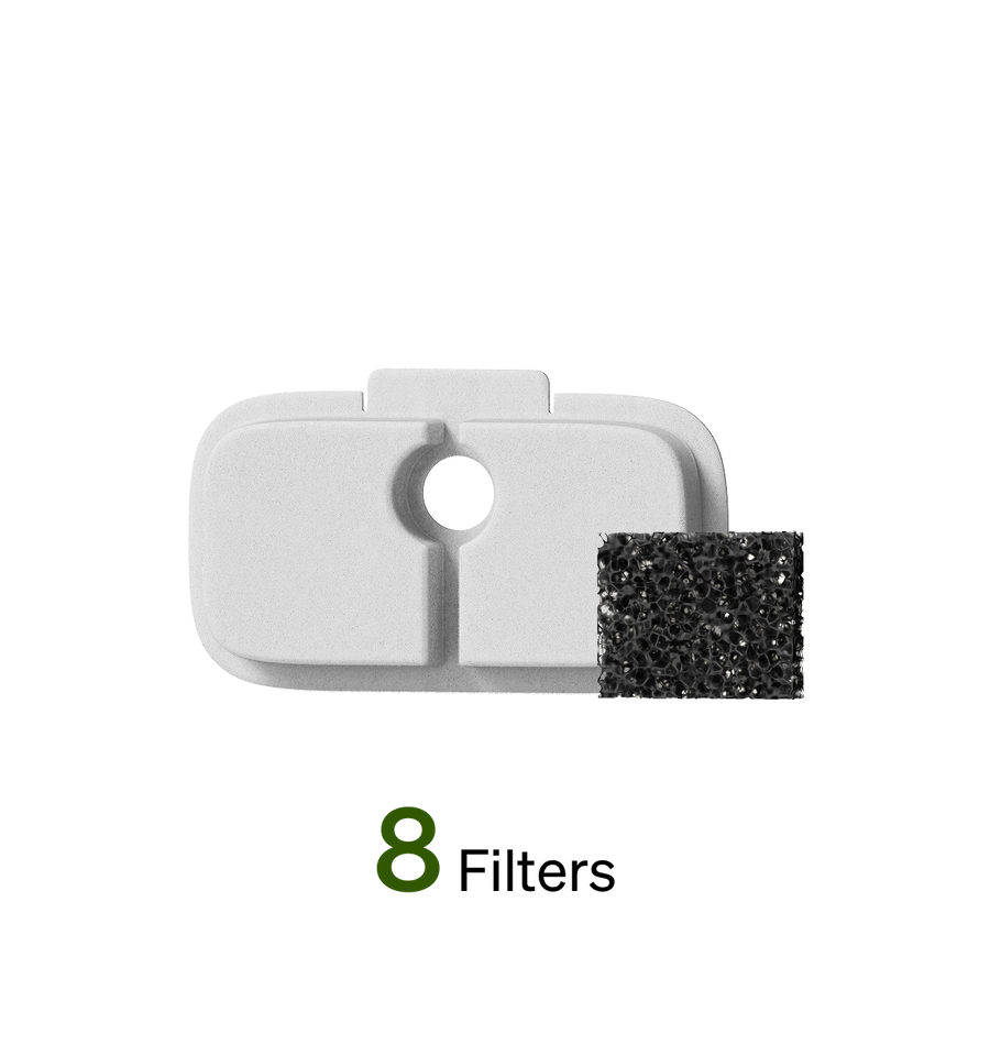 Petlibro PETLIBRO Brunnen-Filterpad weiß mit schwarzem Schwamm, Zubehör für Katze/Haustier, passend zu Katzentoilette, automatischer Futterspender