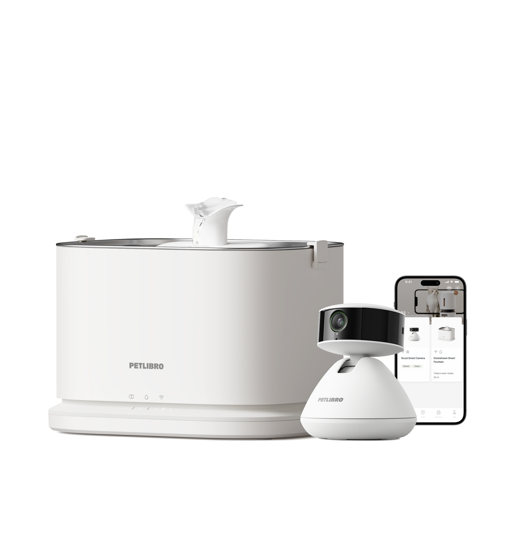 Scout Smarte Kamera & Dockstream 2 Smarter Trinkbrunnen