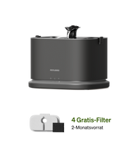 Petlibro PETLIBRO Brunnen für Katze/Haustier, schwarzer Trinkbrunnen mit 4 Gratis-Filtern; Hinweis: Katzentoilette, automatischer Futterspender nicht abgebildet