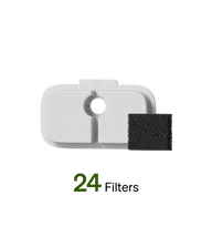 Petlibro PETLIBRO Brunnen-Filterset (24 Stück) für Katze/Haustier, weißer Filter mit schwarzem Einsatz, passend zur Katzentoilette