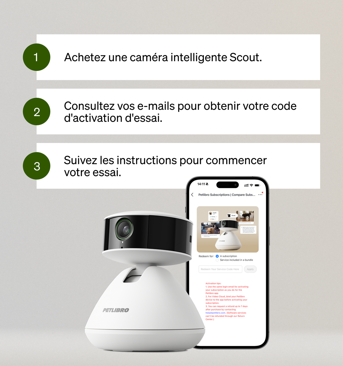 Petlibro PETLIBRO Kamera mit App-Anleitung; Brunnen, Katze, Haustier, Katzentoilette, automatischer Futterspender erwähnt