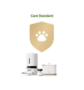 Petlibro PETLIBRO Brunnen und automatischer Futterspender für Katze/Haustier, weiß; daneben Katzentoilette-Set, Care-Standard-Symbol oben