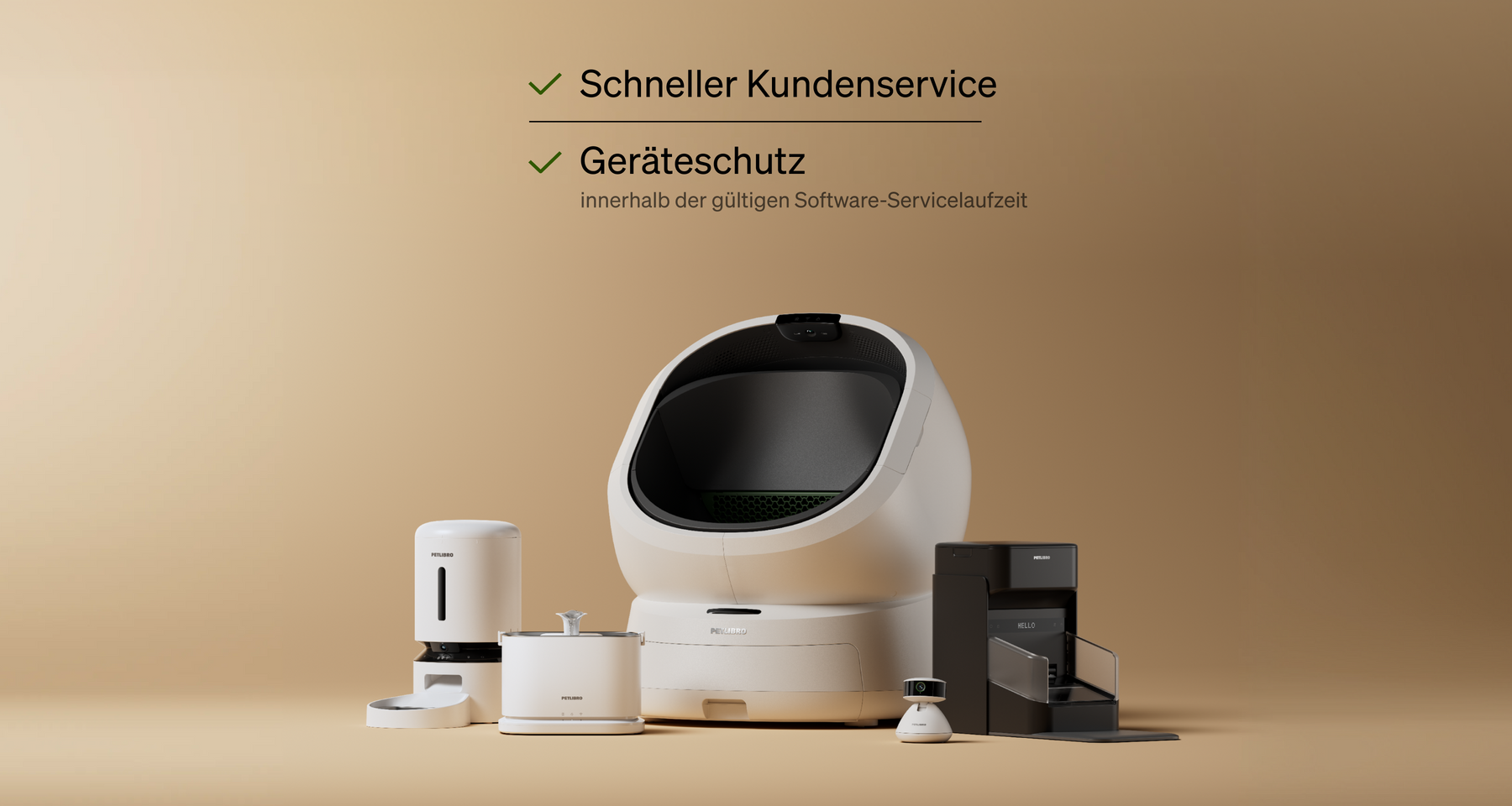 Petlibro PETLIBRO Brunnen, Katzentoilette und automatischer Futterspender für Katze und Haustier, weiß/schwarz im Studio-Set